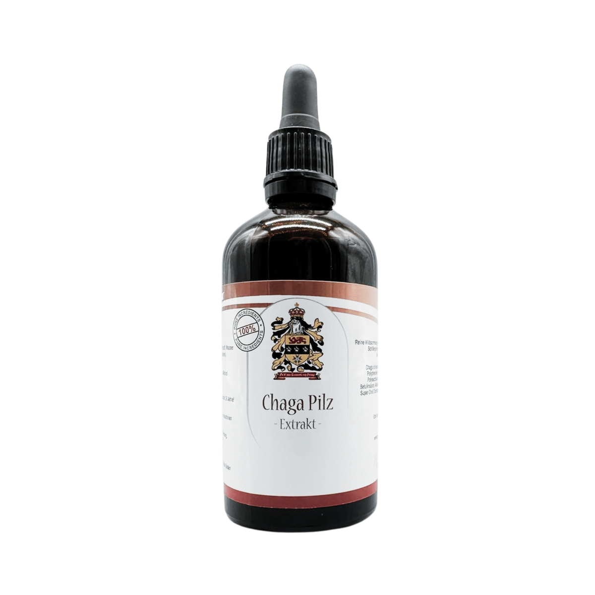 Produktflasche und Verpackung Wilder Chaga Pilz Extrakt 100 ml