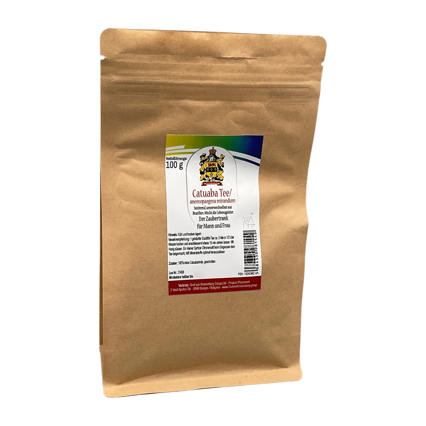 Corteza de catuaba de la selva tropical brasileña