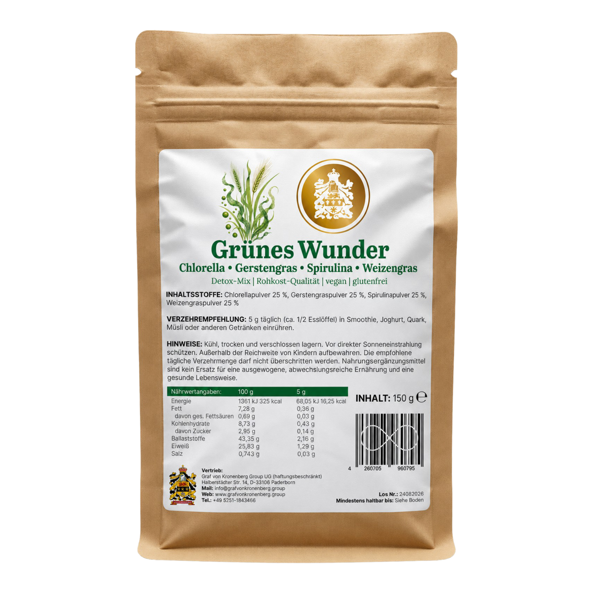 Chlorella, Gerstengras, Spirulina, Weizengras - Grünes Wunder