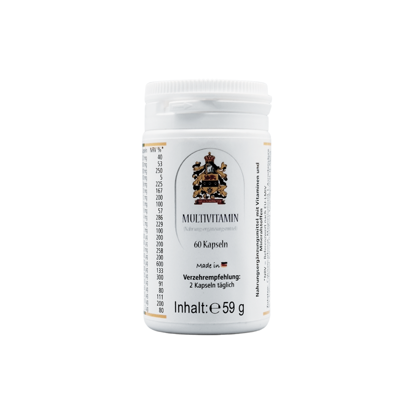 Multivitaminas y minerales | Paquete mensual | 60 cápsulas