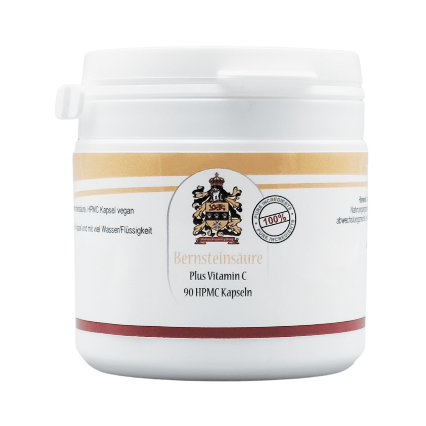 Bernsteinsäure plus Vitamin C | 90 Kapseln