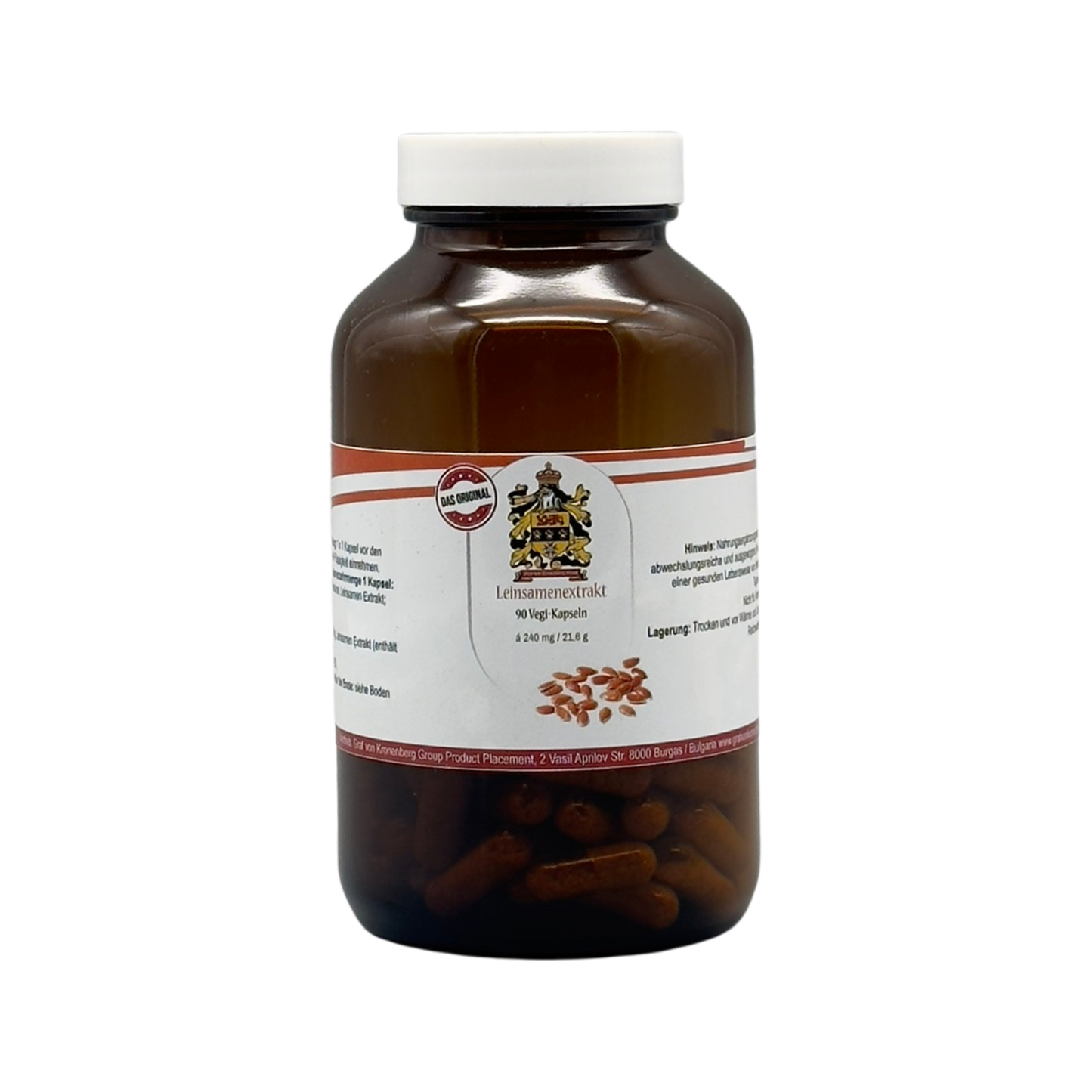 Extracto de linaza | Polvo | Cápsulas vegetarianas | 90 unidades