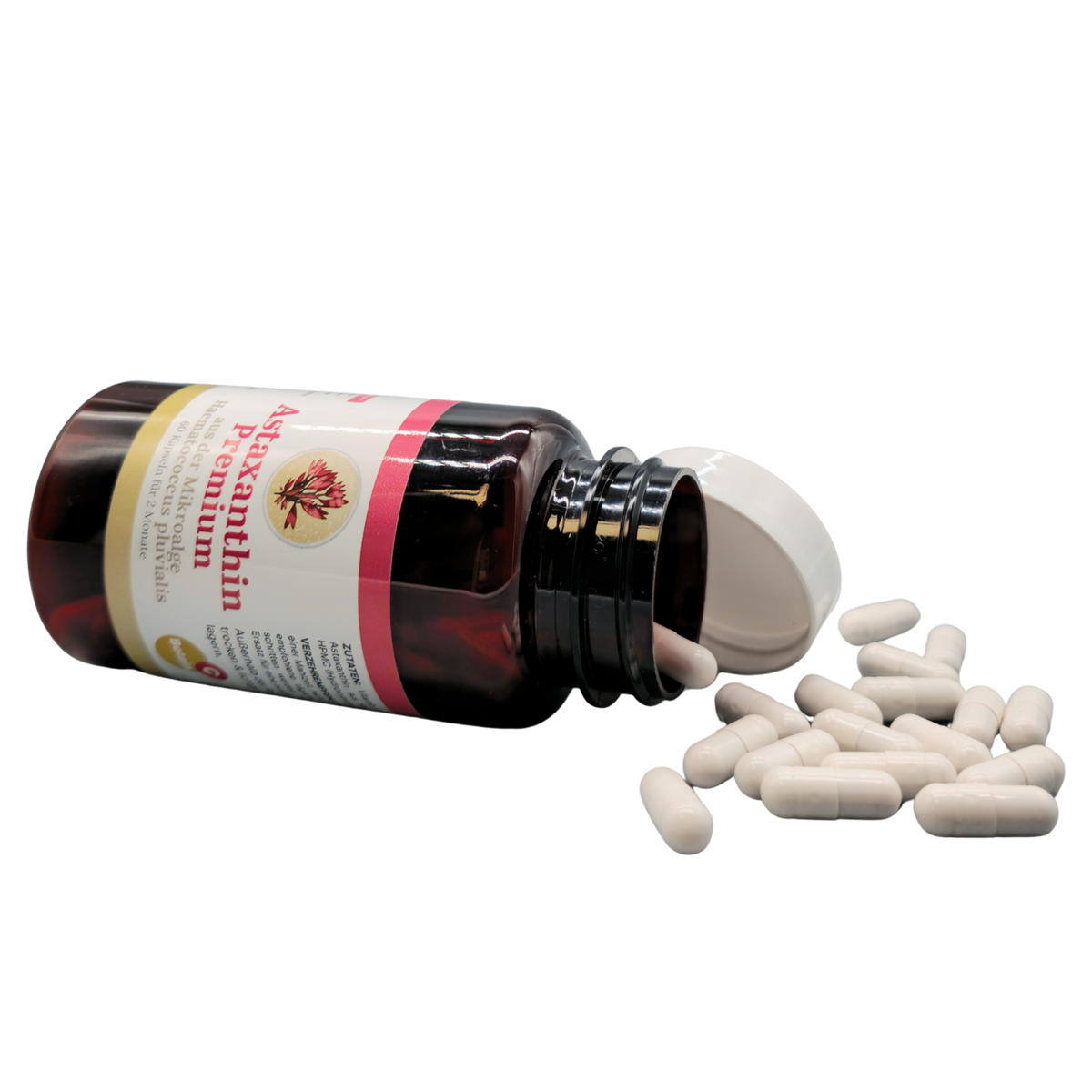 Astaxanthin Premium mit Vitamin C und Betain, 60 Kapseln à 8 mg
