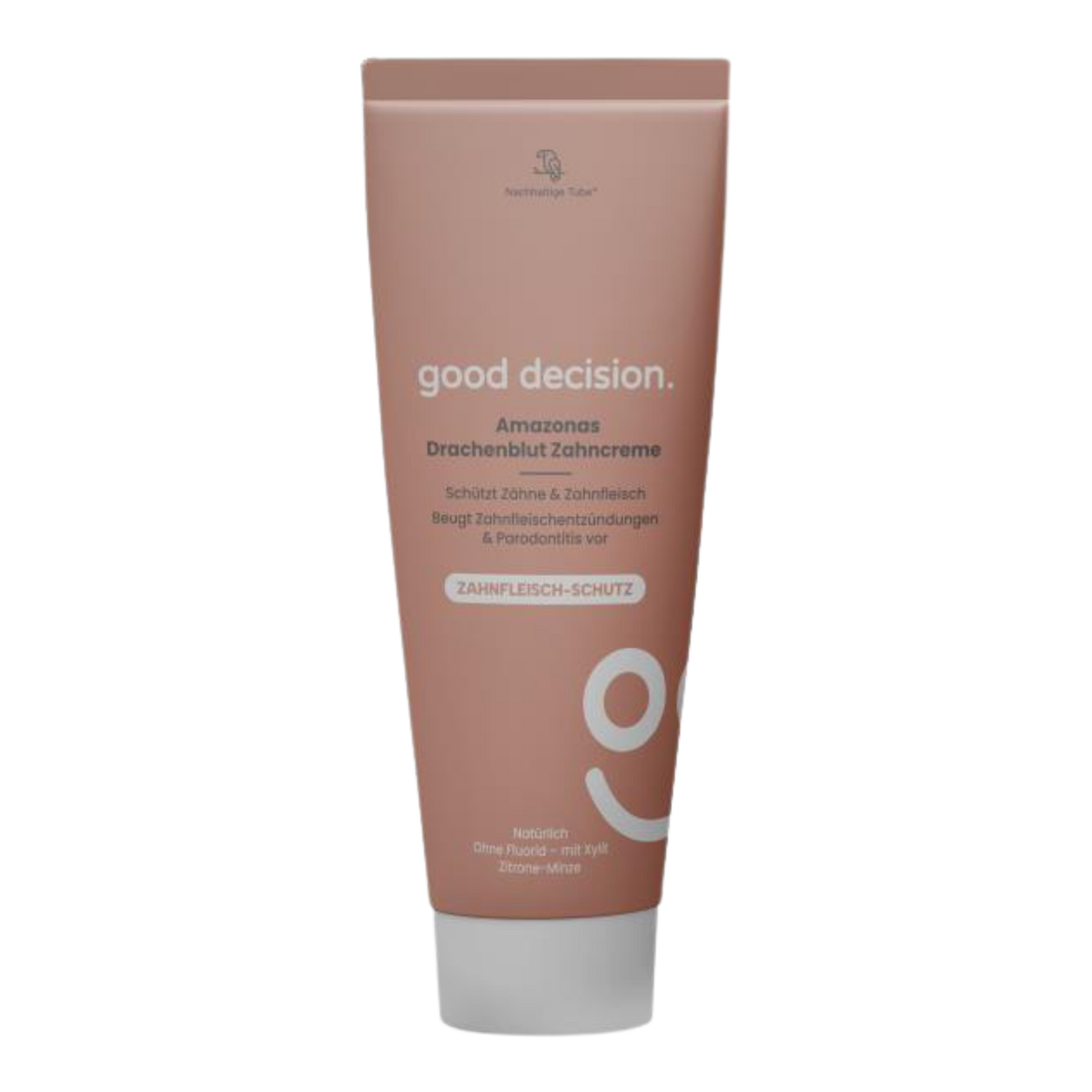 good decision Amazonas Drachenblut Zahncreme, fluoridfrei mit Xylit – Tube Vorderseite