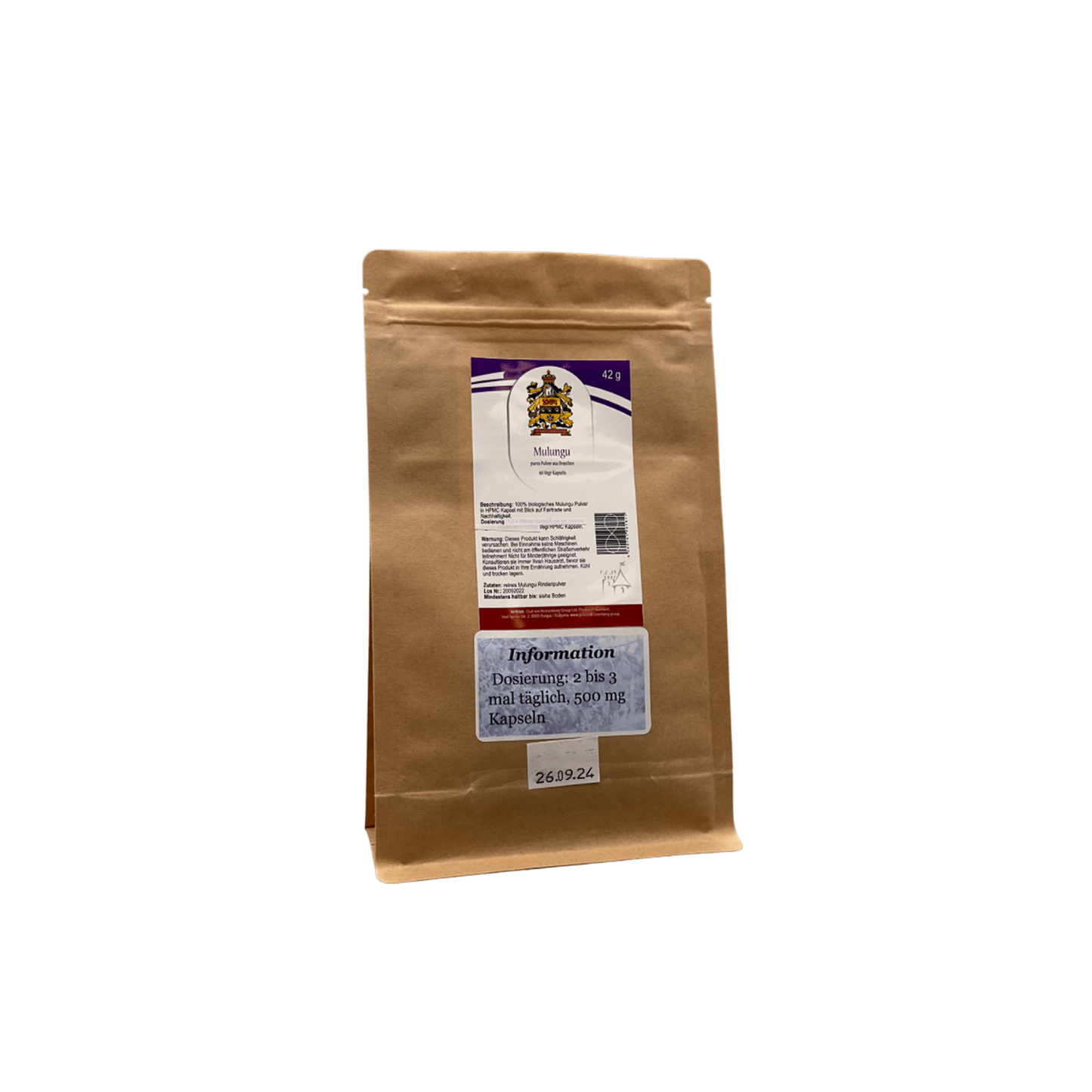 Mulungu Kapseln aus reinem Rindenpulver