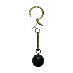 Schungit Schlüsselanhänger silberfarbig mit Perle