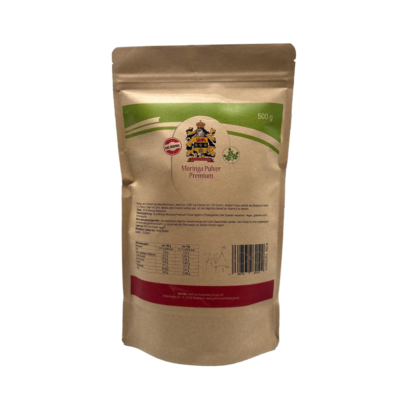 Compre Moringa Morisana™ Polvo Premium | Paquete mensual de 500g. por 19,99 € ahora