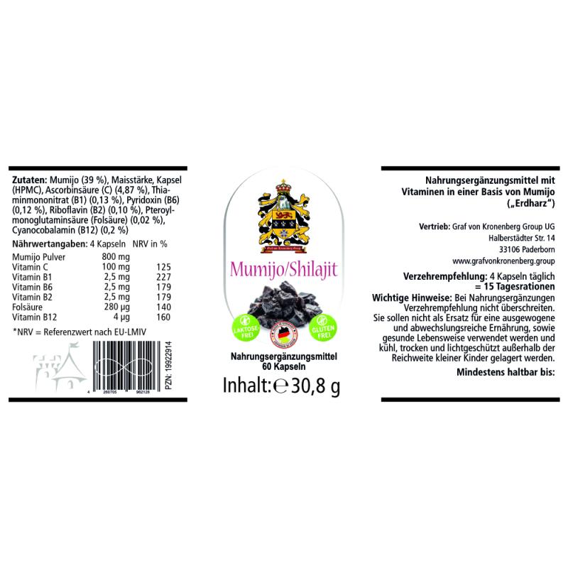 Compre Mumijo | Shilajit | 60 cápsulas por 16,50 € ahora