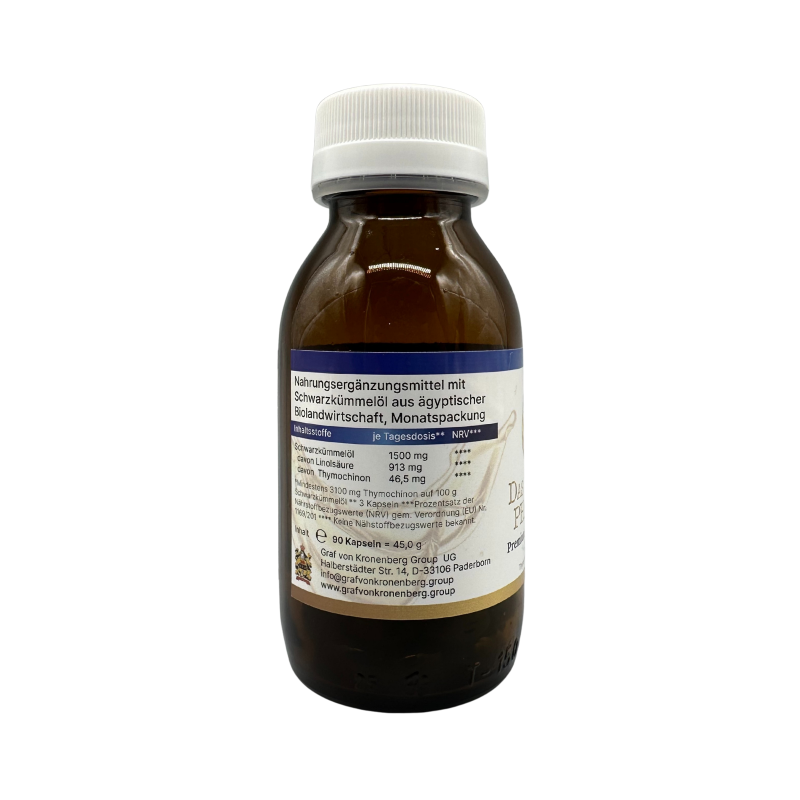 Das Gold des Pharaos - Premium Schwarzkümmelöl (90 Kapseln) für 26,90 € jetzt kaufen