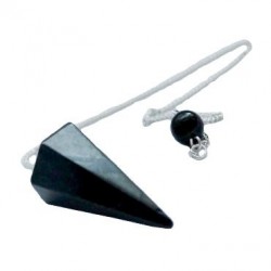 Schungit Radiästhesie Pendel mit Kette