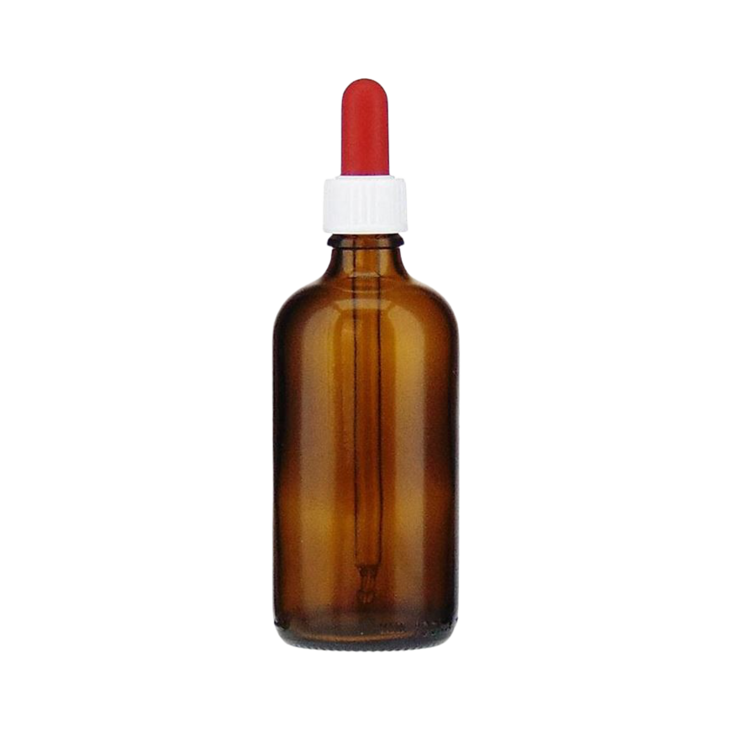 Frasco vacío de medicamento marrón de 100 ml con pipeta