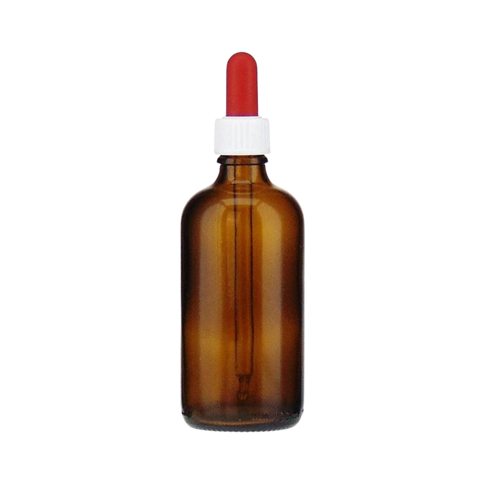 Frasco vacío de medicamento marrón de 100 ml con pipeta