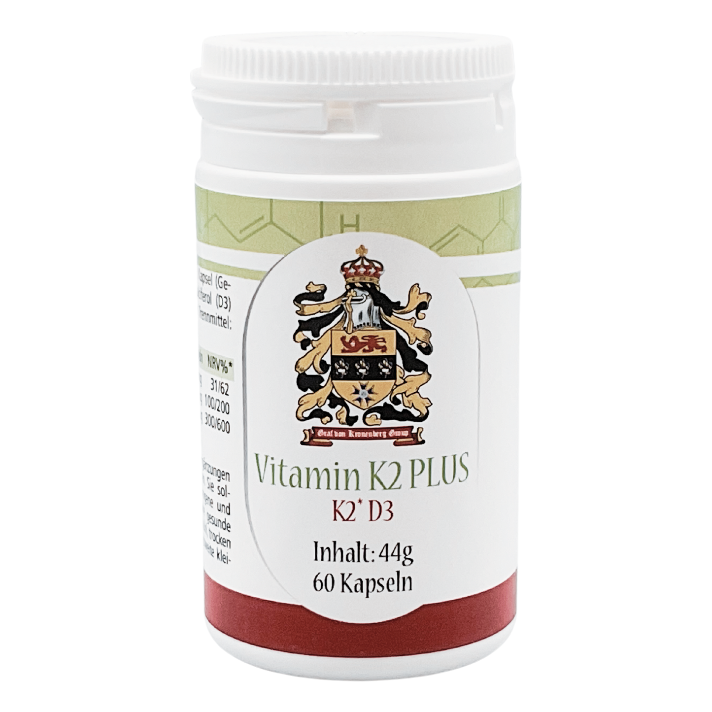 Vitamina K2 más vitamina D3 más calcio | 60 Cápsulas