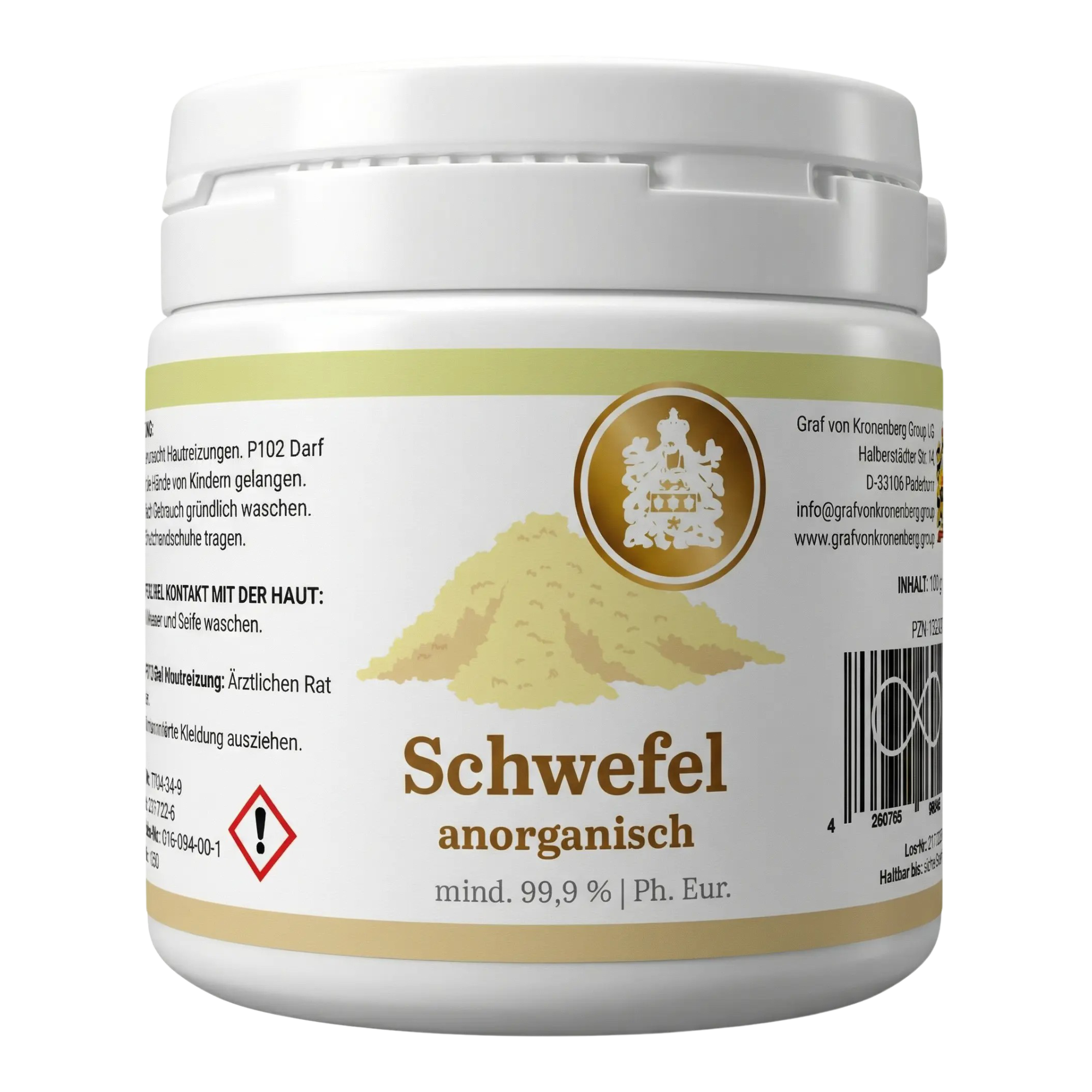 Anorganischer Schwefel min. 99,9% Pharmaqualität | Pulver