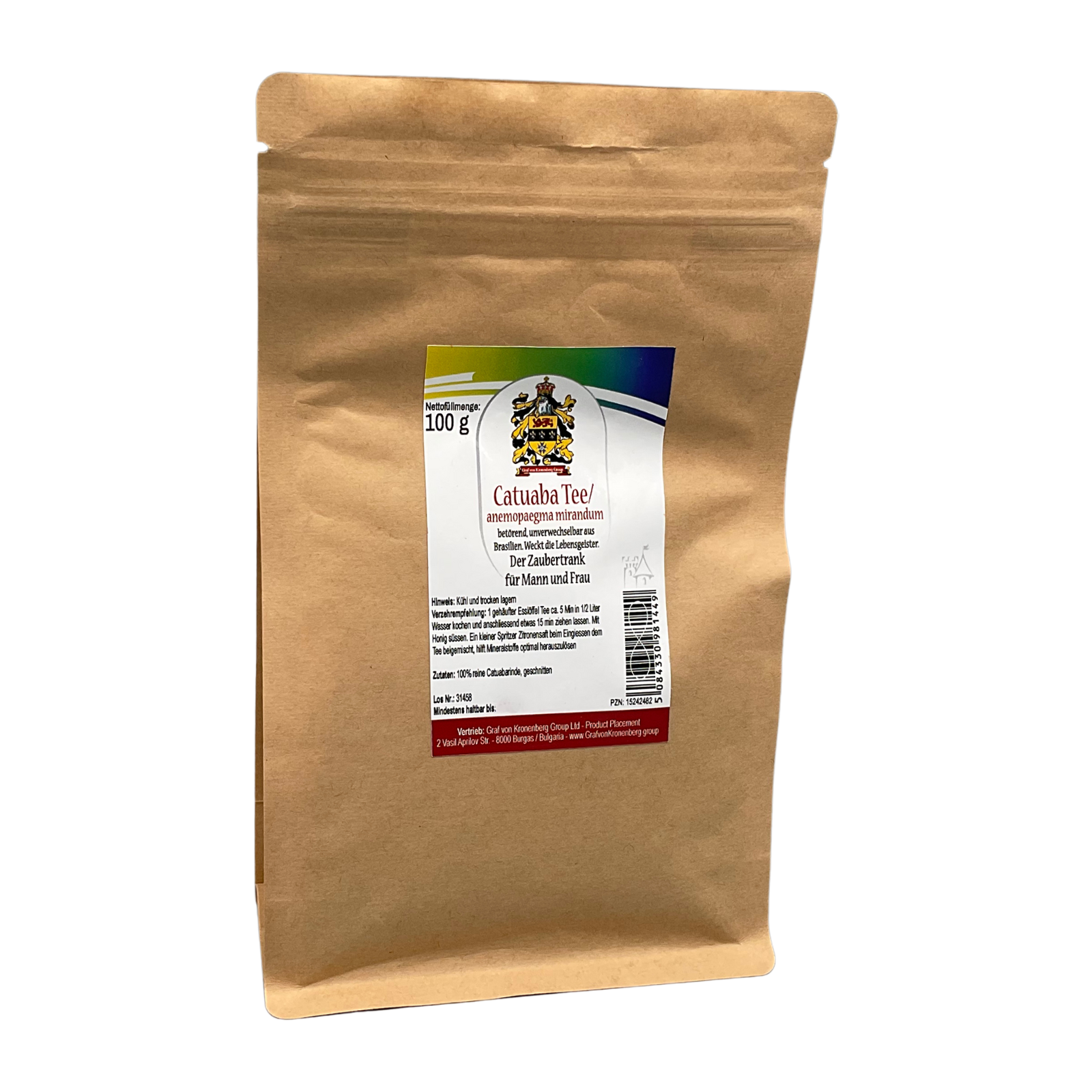 Corteza de catuaba de la selva tropical brasileña