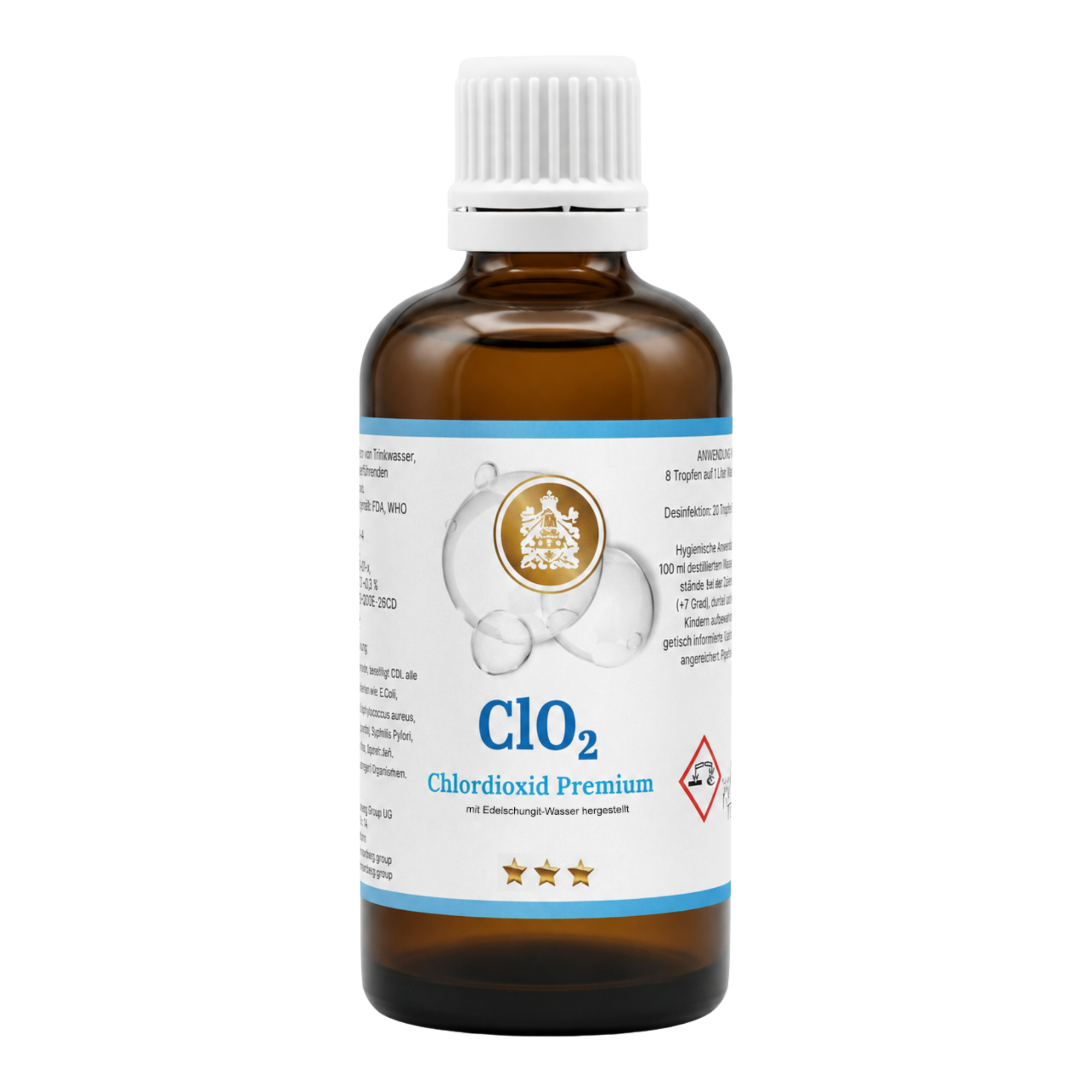CDL/CDS ˂ 0,3% 100ml Lösung | CLO2 mit Edel Schungit Wasser