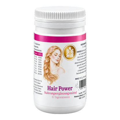 Produktverpackung der Hair Power Kur mit Fokus auf Bockshornklee-Kapseln