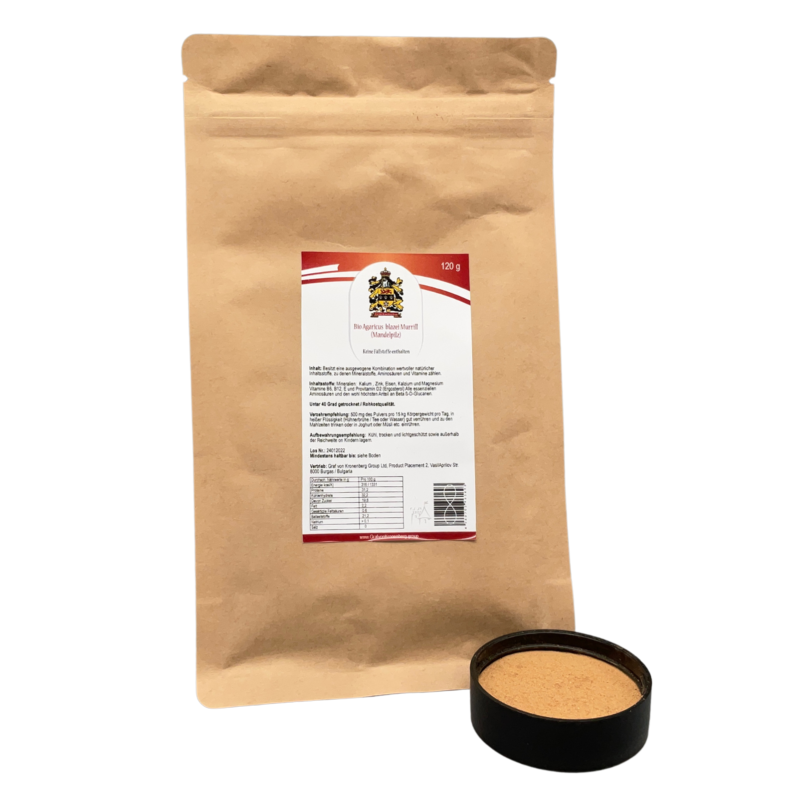 Agaricus blazei Murrill (hongo almendrado) 120g