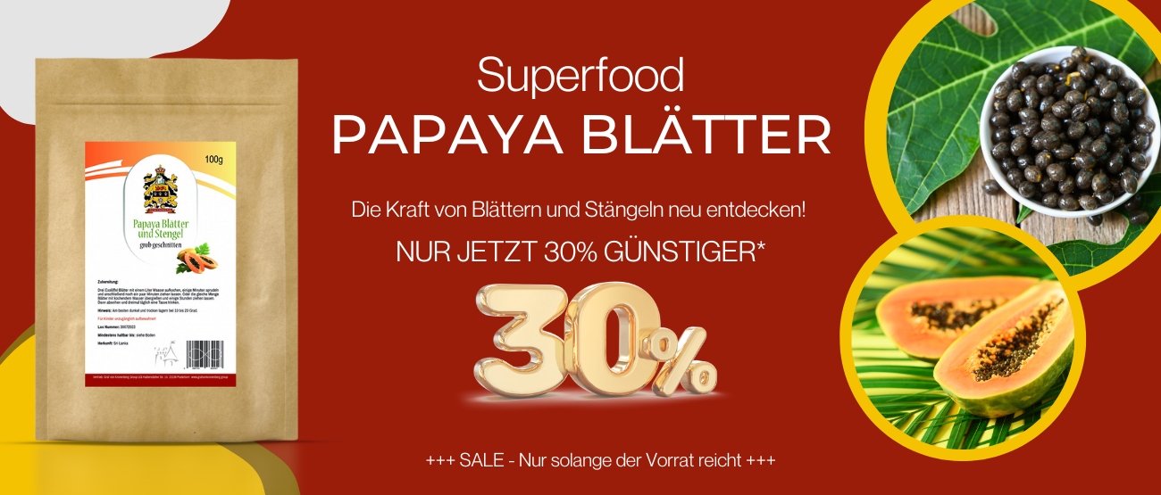 Papaya Blätter und Stängel grob 100g