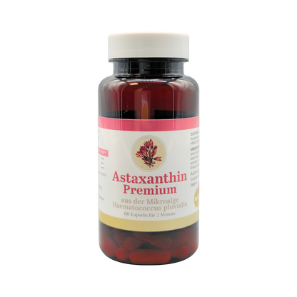 Astaxantina Premium, 60 cápsulas de 8 mg cada una.
