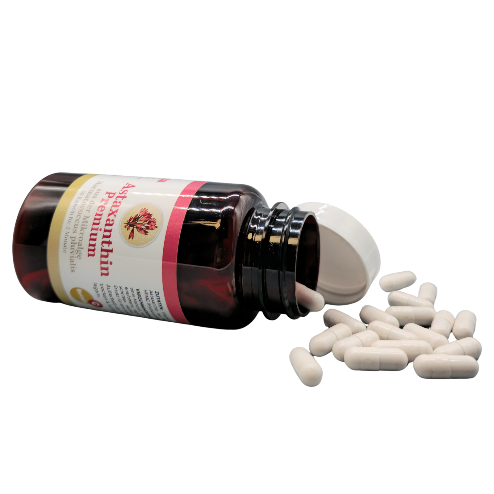 Astaxantina Premium, 60 cápsulas de 8 mg cada una.