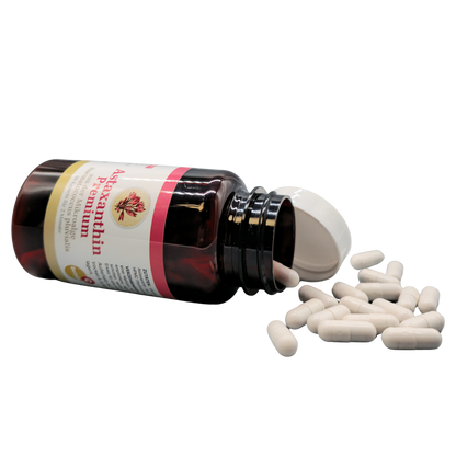 Astaxantina Premium, 60 cápsulas de 8 mg cada una.