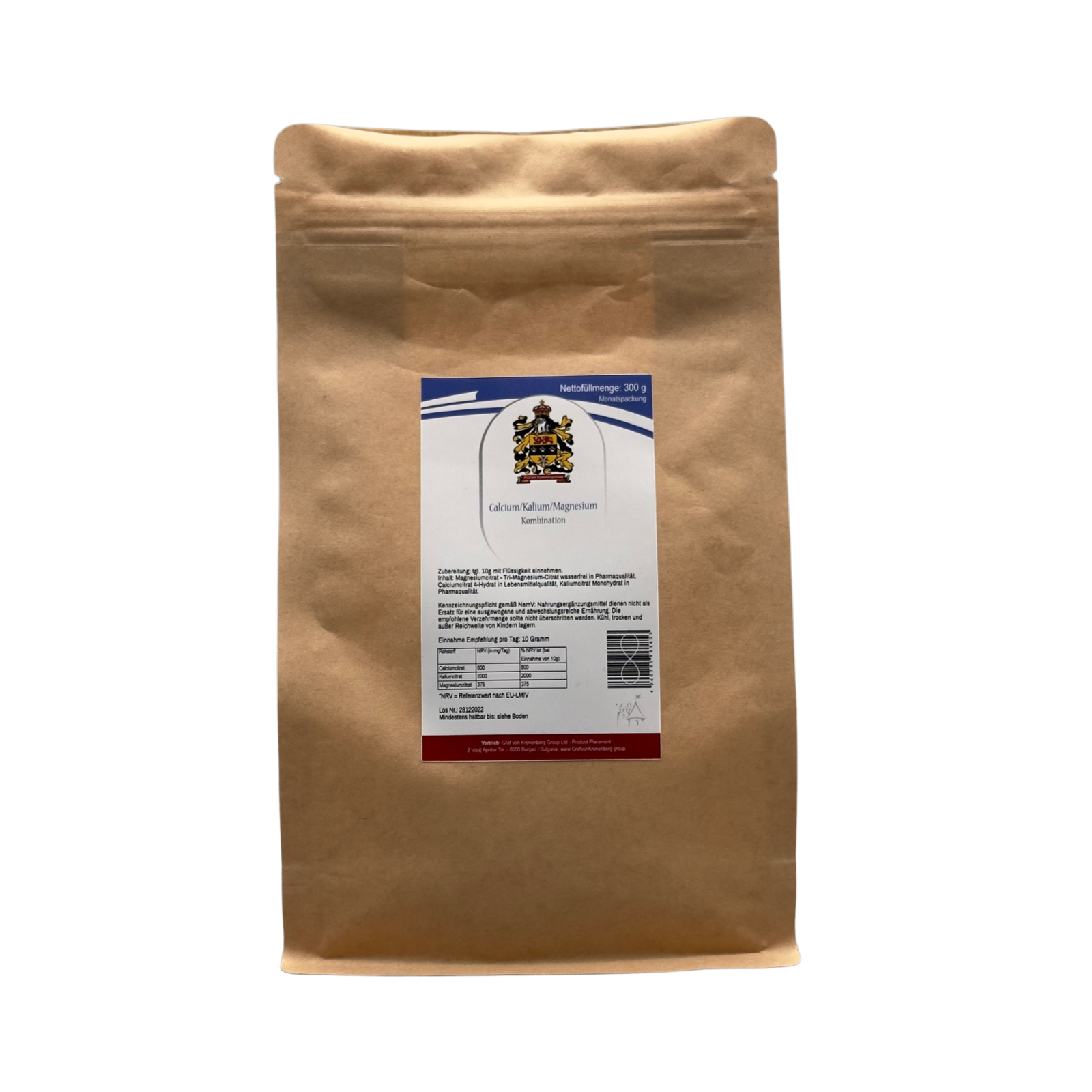 Combinación de calcio, potasio y magnesio