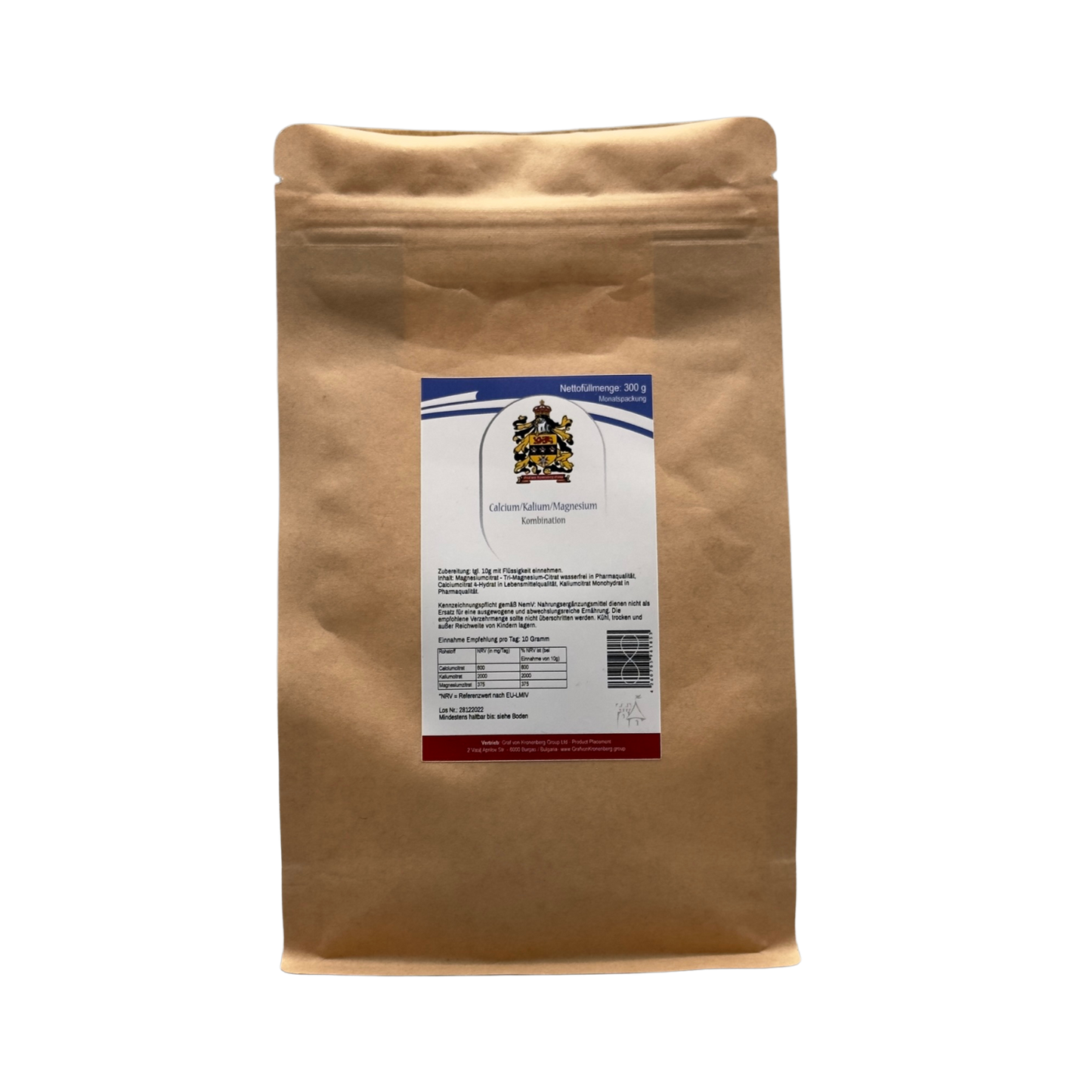 Combinación de calcio, potasio y magnesio